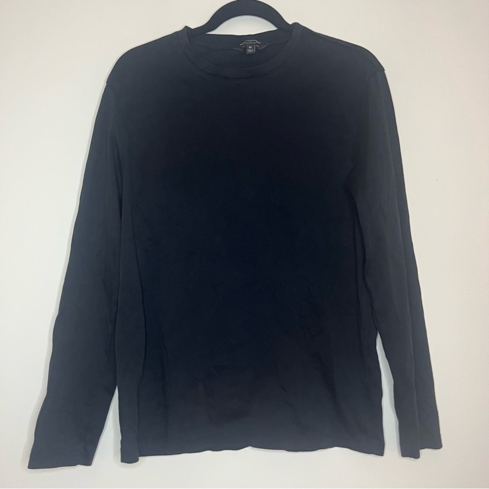 BANANA REPUBLIC FACTORY Luxe Touch Performance Black Crewneck Longsleeve Tshirt